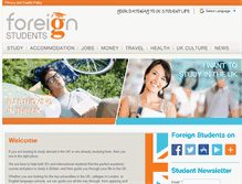 Tablet Screenshot of foreignstudents.com